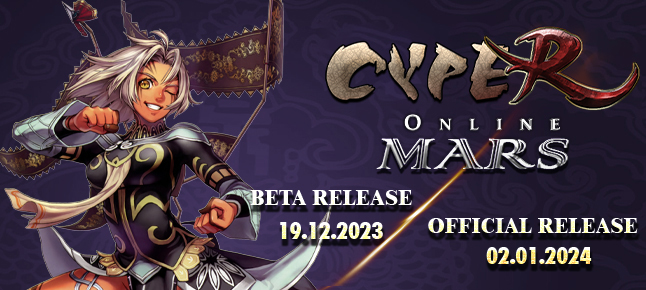 New Server Mars of Cyper Online Opens for Beta on December 19th at 18:00!